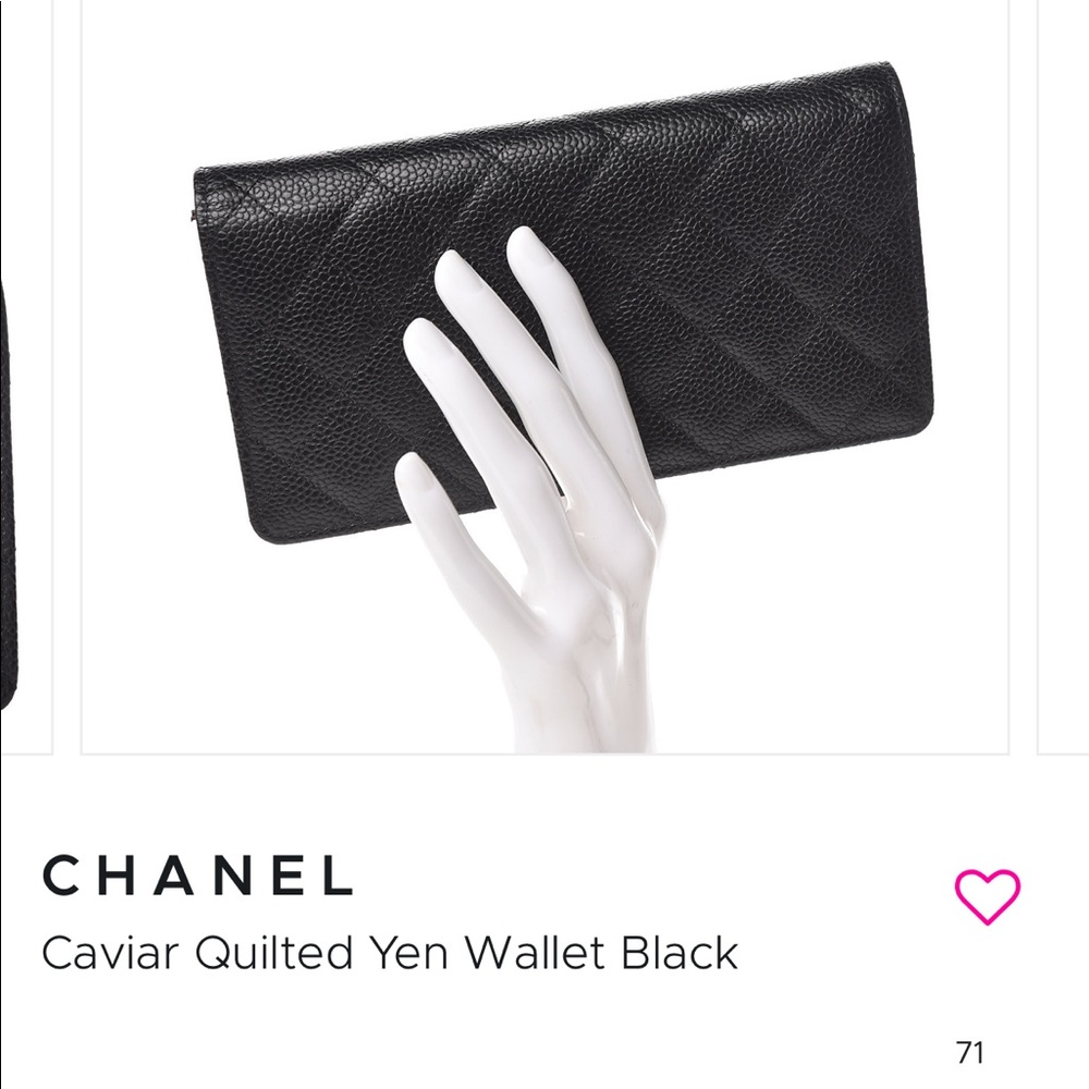 Chanel Caviar Quilted Yen Wallet - Picture 3 of 16